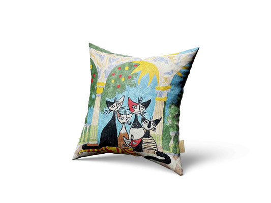 Luxury cushion cover cats feline kittens animal furry creatures art