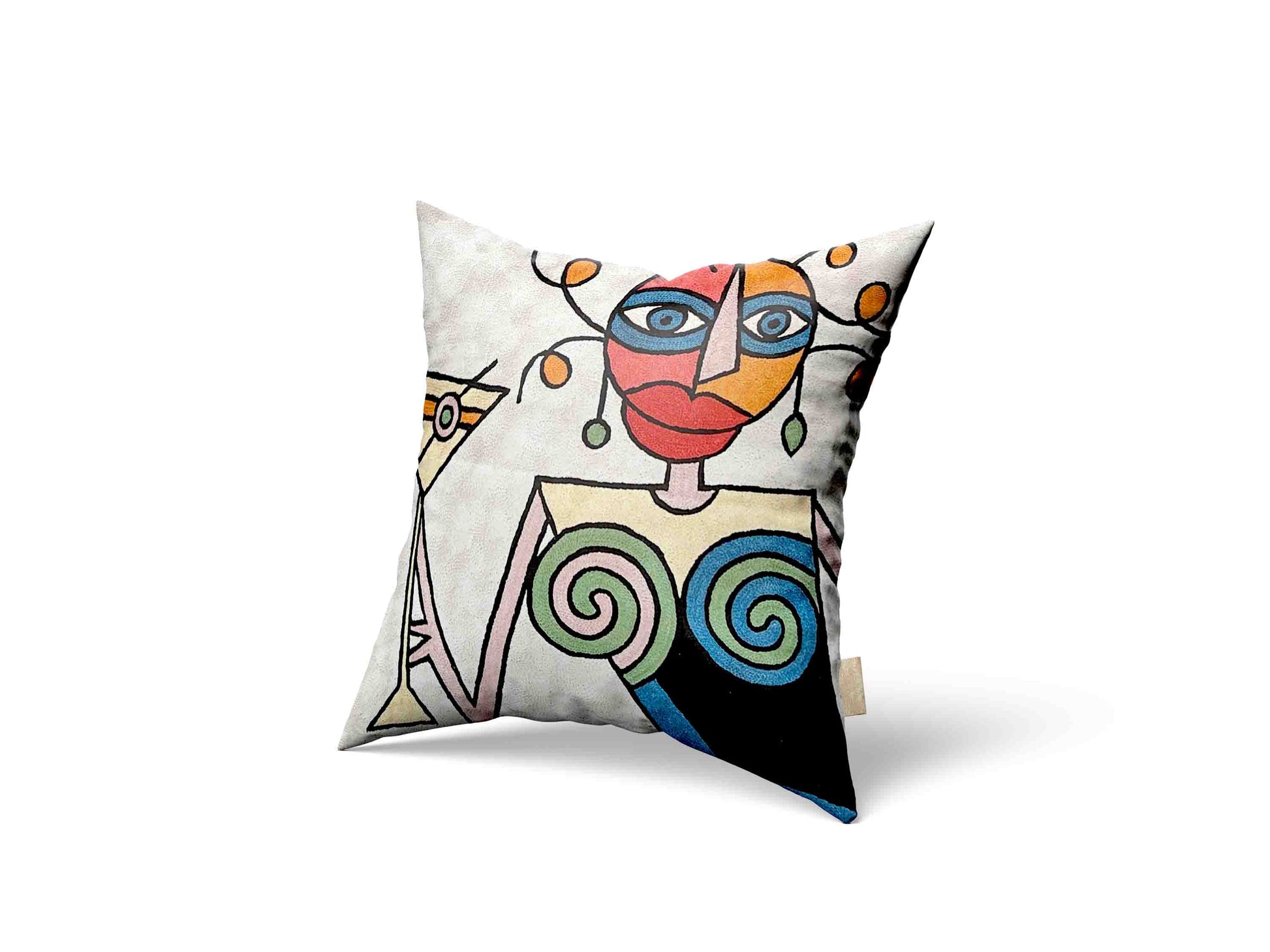 Luxury cushion cover lady martini cocktail modern lady art painting