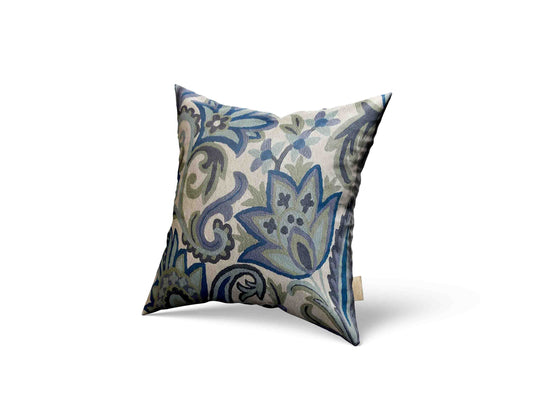 Luxury cushion cover Flowers blue forest beautiful flowers handmade home decor hand embroidery