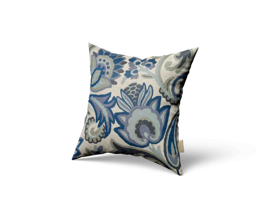 Luxury cushion cover Flowers blue forest beautiful flowers handmade home decor hand embroidery