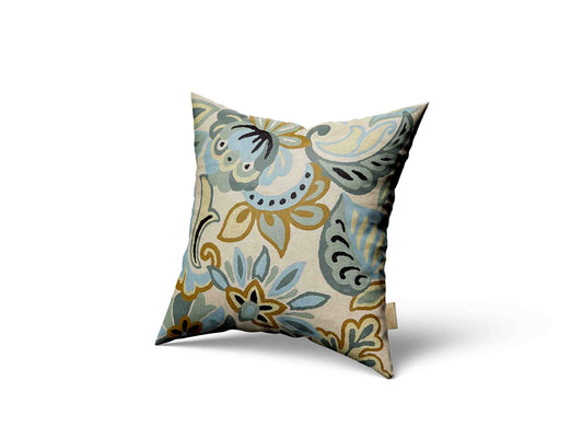 Luxury cushion cover Flowers pastels floral handmade home decor hand embroidery