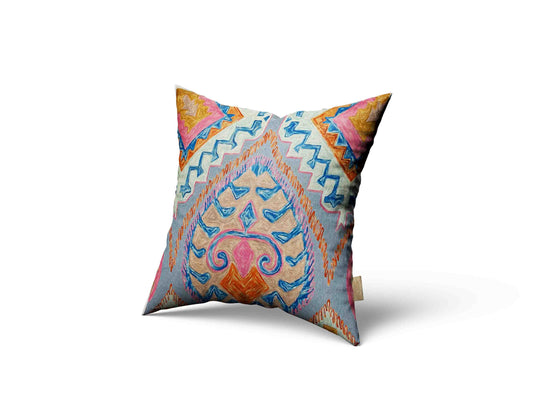 Luxury cushion cover Medieval art embroidery Rajput handmade home decor hand embroidery