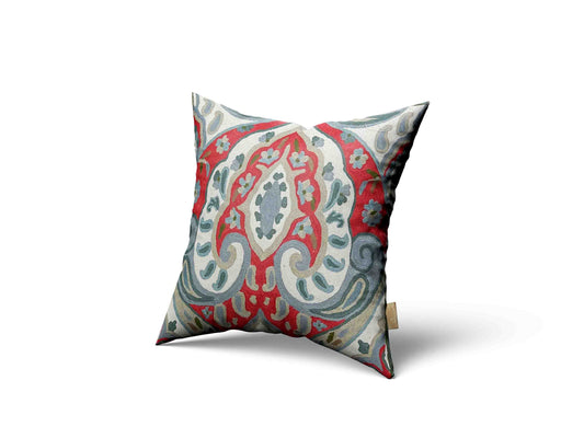 Luxury cushion cover Boho chic medieval summer gardens handmade home decor hand embroidery