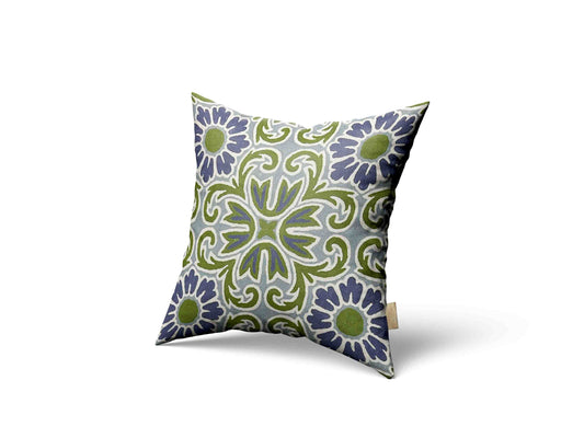 Luxury cushion cover Casablanca tiles art handmade home decor hand embroidery